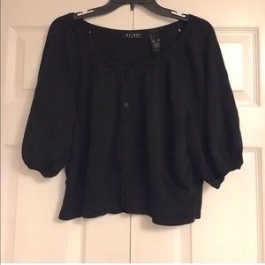 Black cropped cardigan